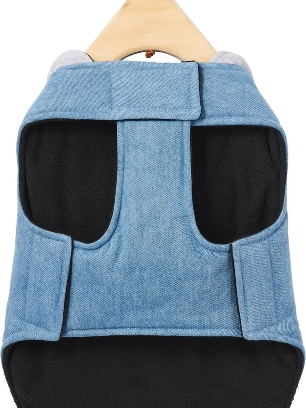 Frisco Dog Denim-Style Hooded Coat in Blue XL